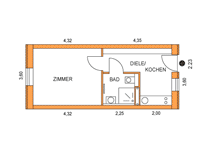 Wachsamnnhof 1-Raum-Wohnung